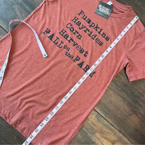 Top Crate Clothing Fall Themed Burnt Orange Graphic Tee Small - Picture 7 of 8